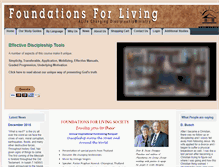 Tablet Screenshot of foundationsforliving.ca